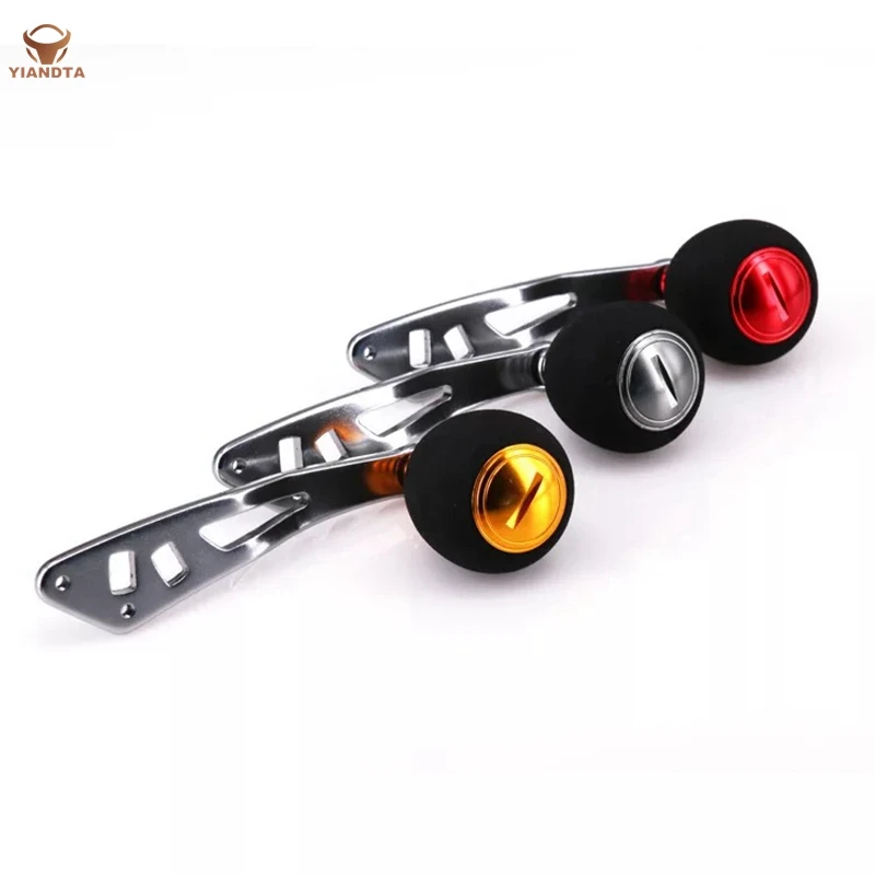 Fishing Wheel Refit Single Aluminum Alloy Handlebar Fishing Rreel Handle, Gold;red;black 
Fishing Wheel Refit Single Aluminum Alloy Handlebar Fishing Rreel Handle, Gold;red;black