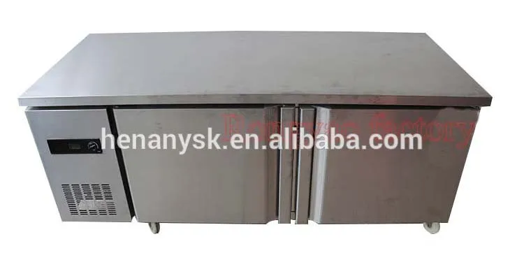 Commercial Stainless Steel 2 Doors Refrigerator Freezer Fridge work bench counter