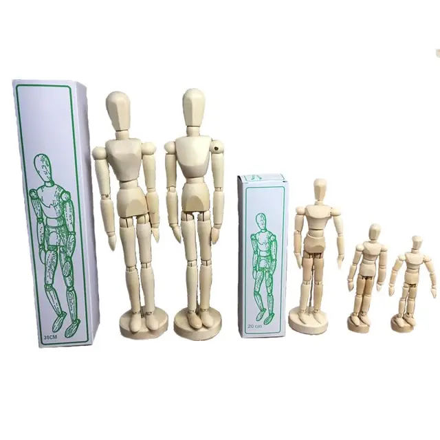 Craft wooden human model mannequin sketching ghost manikin