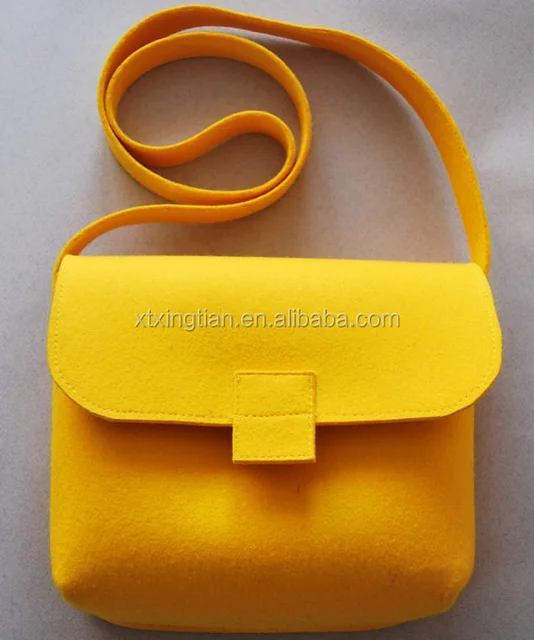 collection middle size plain sling crossbody felt shoulder bag
