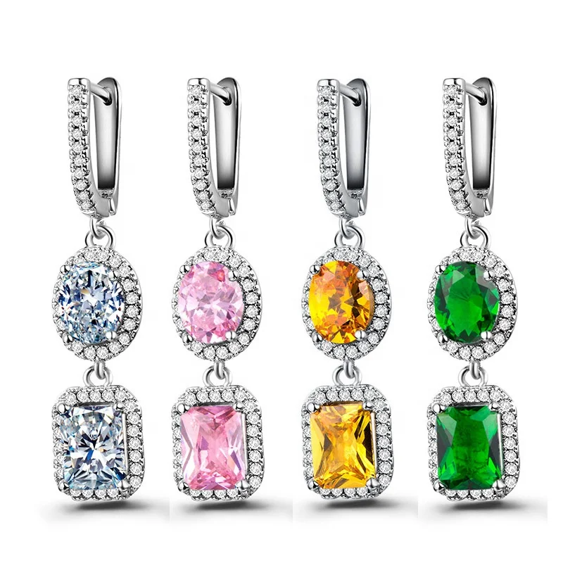 Caoshi European Stylish 925 Silver Plated Long Drop Earrings For Women Crystal Dangle Earrings, Pink,white,green,yellow
Caoshi European Stylish 925 Silver Plated Long Drop Earrings For Women Crystal Dangle Earrings, Pink,white,green,yellow
