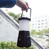 Rechargeable Li-ion pack 2x18650 foldable handle warm and white light rain proof long runtime power bank camping lantern