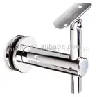 Mirror inox round handrail glass holding brackets for stair