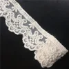 Free shipping of beautiful beaded net lace fabric dubai embroidery trim DIY clothes / floral garment accessories