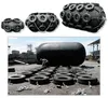 Inflatable barge tyre fender with tire and chain net