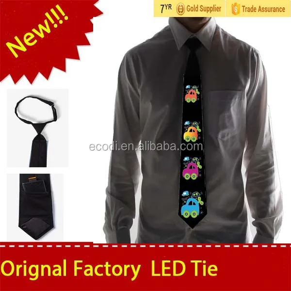 wholesale el wire neckties/christmas ties/light up ties