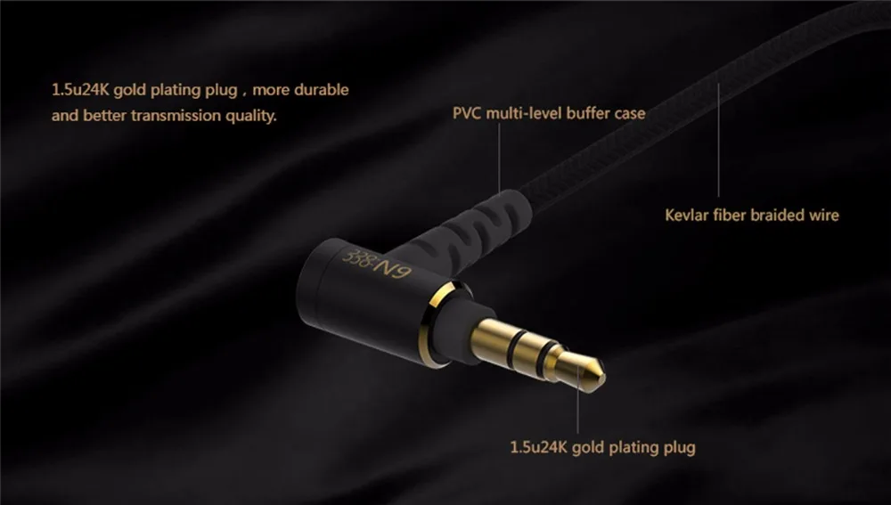Whizzer A15 Pro HiFi Bass Earphones Metal In Ear Headsets Dynamic Hi-res Earbuds - ANKUX.COM