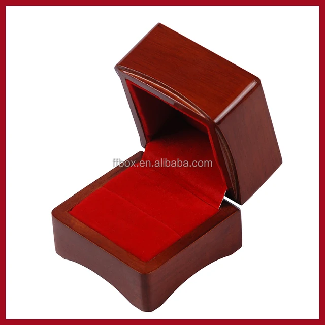 solid wood jewelry packaging small ring gift box