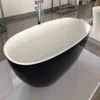Black resistant dirty resin stone hot tubs bathtub for adults