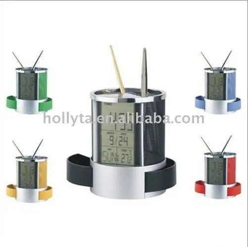 penholder for promotional gifts Multifunction calendar with clock penholder new penholder