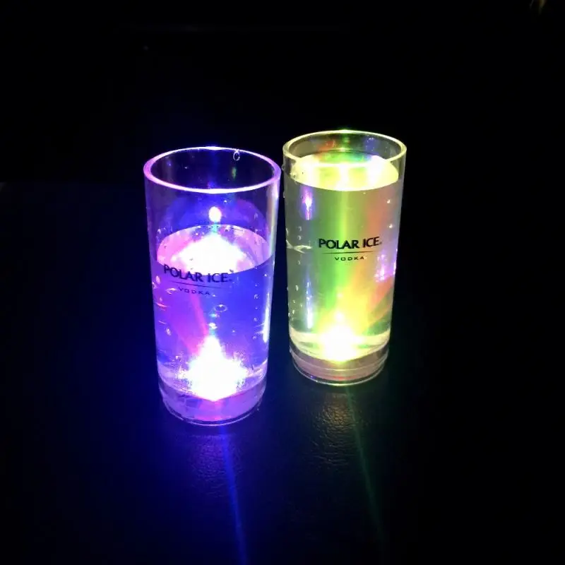 60ml LED light up tequila vodka personalized shot glass