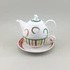 Wholesale cheap price personalized custom printed moroccan tea cup tea pot sets