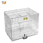Manufacturer foldable wholesale stainless steel metal large small foldable carriers cheap pet dog cage