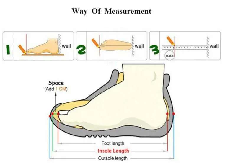 please measure your foot to choose the right size.