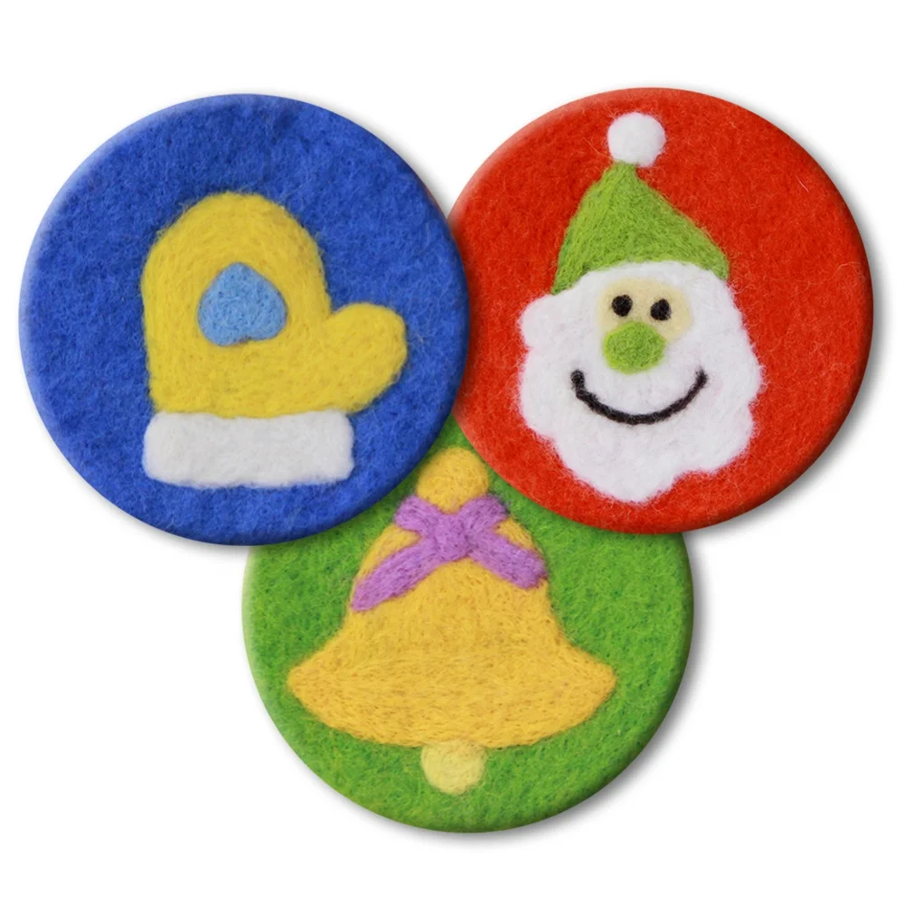 DIY Coasters Cup Mat 3-in-1 Pack Wool Felting Kit Merino Handmade Handicraft Supplies Materials Set, Multi color
DIY Coasters Cup Mat 3-in-1 Pack Wool Felting Kit Merino Handmade Handicraft Supplies Materials Set, Multi color