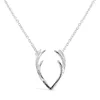 925 silver jewelry deer antler minimalist pendant necklace