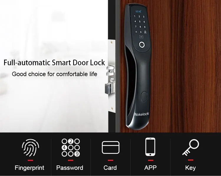 Trade assurance NB-IOT remote phone APP home appliance fingerprint smart door lock with password and card - ANKUX.COM