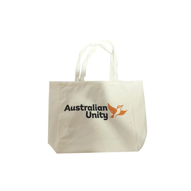 promotional cotton custom printed canvas tote shopping bag with