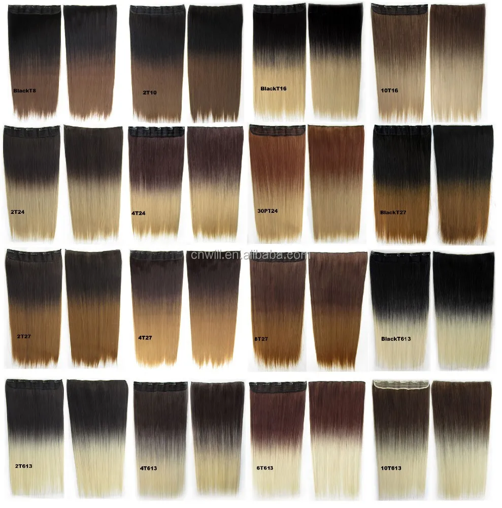 5 combs two tone Clip in Hair Extension 130g 60cm 24inch Heat resistant fading clip on hair
5 combs two tone Clip in Hair Extension 130g 60cm 24inch Heat resistant fading clip on hair