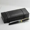 Valin adorn shell metal pen set with leather box for best gift