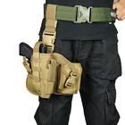Military Tactical Drop Leg Holster Pouch gun case soft