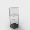 Clear Plexiglass Acrylic Spinning Cabinet Display Case for Jewewlry Cell Phone Valuable