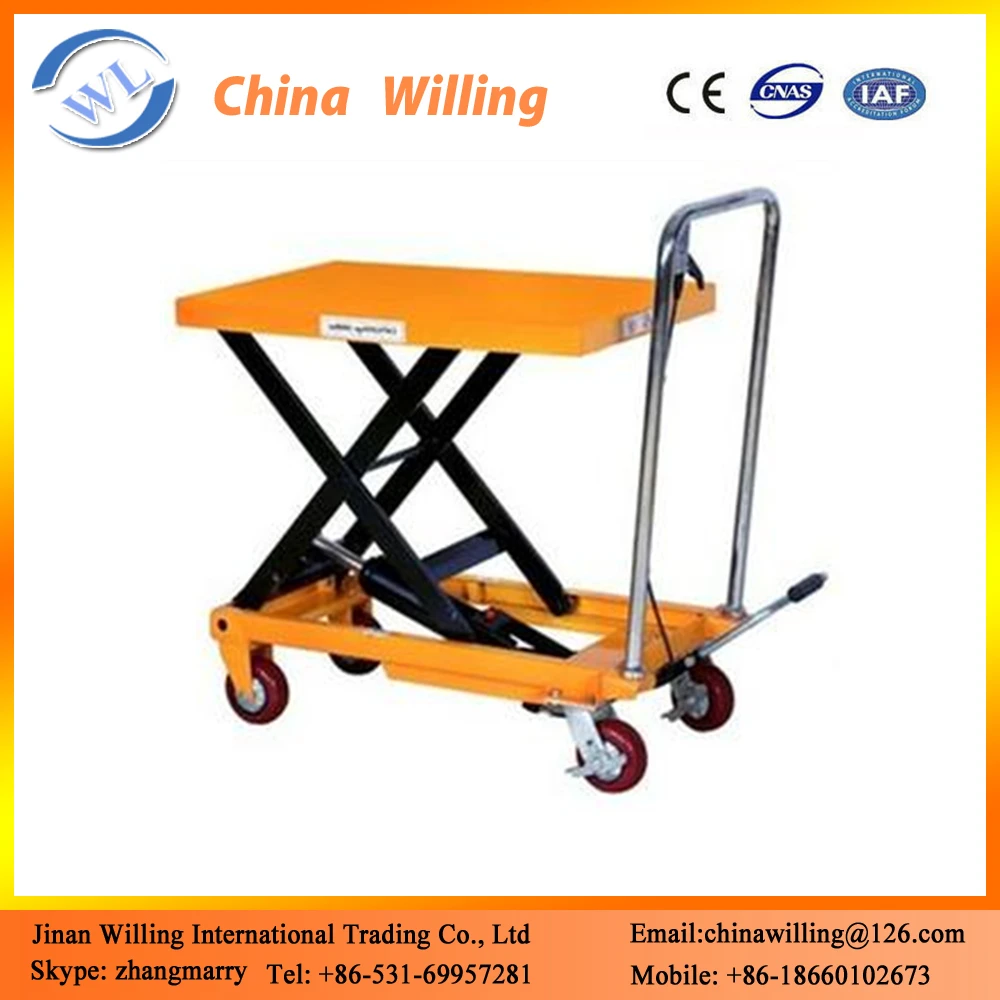 Light Weight Scissor Lifting Trolleys Cart Hand Hydraulic Trolley Buy