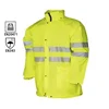 Custom uniform reflective parka high visibility pink safety jacket