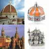 The Dome of Florence Cathedral Building 925 Silver Charms bead Wholesale Tourist Season bulk charm Custom Made Beads T157