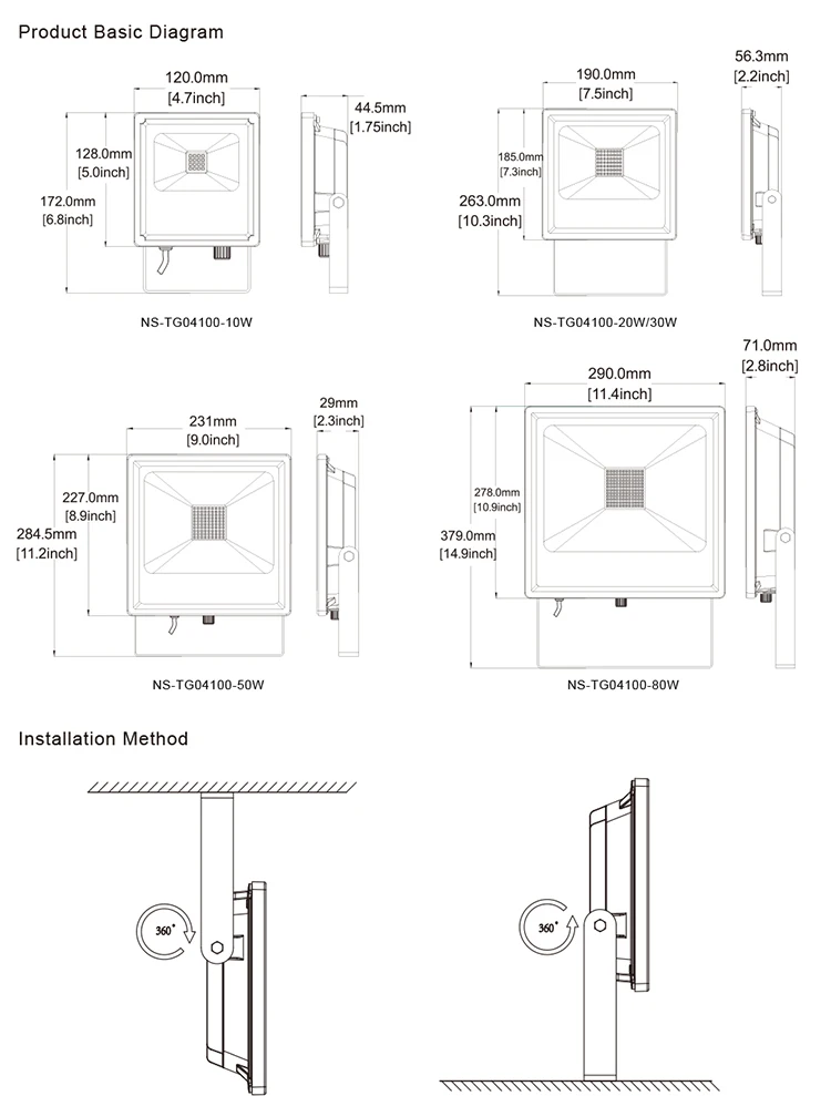 LED Flood TG04100-5-3