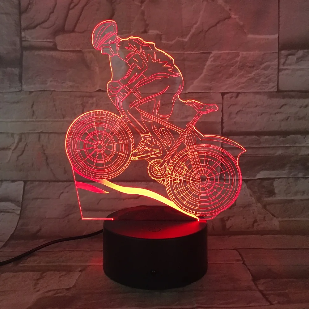 lamparas 3d USB motorcycle motor bike sports design LED desk lamp 3D acrylic table lamp