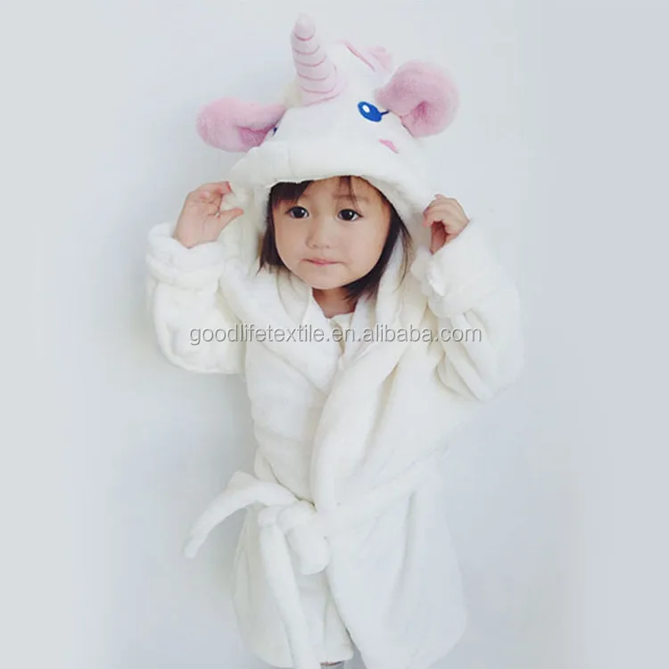TOLLION Toddlers//Kids Hooded Girls Animal Fleece Bathrobe Boys Plush Robe Pajamas Sleepwear