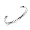 Inspirational bracelets wholesale for Women Engraved Personalized Mantra Cuff Bangle