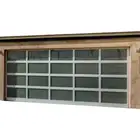 Custom High Quality Aluminum Frosted Commercial Folding Glass Frosted Garage Door