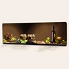 Modern Decor Stretched Canvas Wall Art Painting With LED Light Wine And Fruits Picture To Print Ready To Hang
