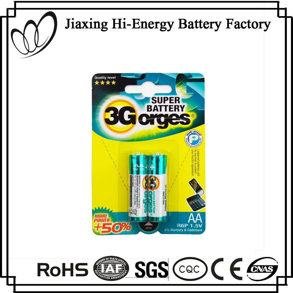 Cheap Carbon Zinc High Quality UM3 1.5V R6 AA Dry Battery