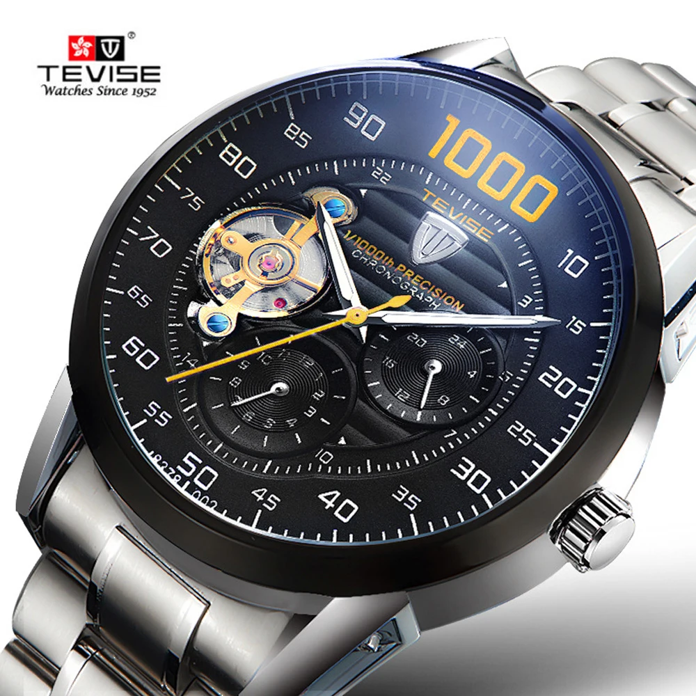

Relogio Automatico Masculino Top Brand TEVISE New Luxury Automatic Watch Men Tourbillon Mechanical Watch Sport Military Clock