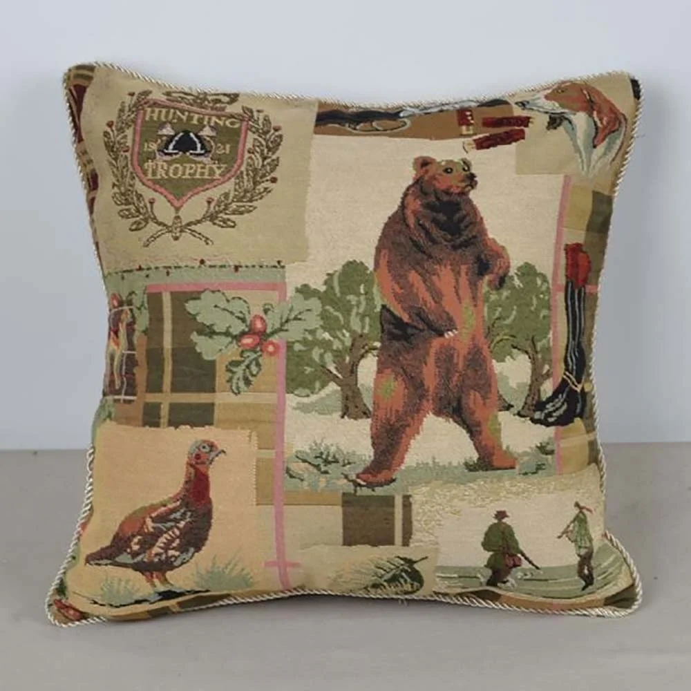 Monkey Beagle Bear Animal Design Cotton Pillow Case Chair Cushion