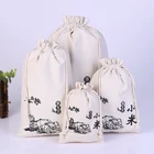 Multipurpose small cotton net mesh drawstring Cotton flour bags Reusable Produce bags Cotton Bags Flour