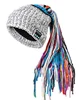 Wireless Smart Bluetooth Beanie Hat Musical Headphone Speaker Women Tassel Knitted Hat Microphone Hands Free Earphone Caps