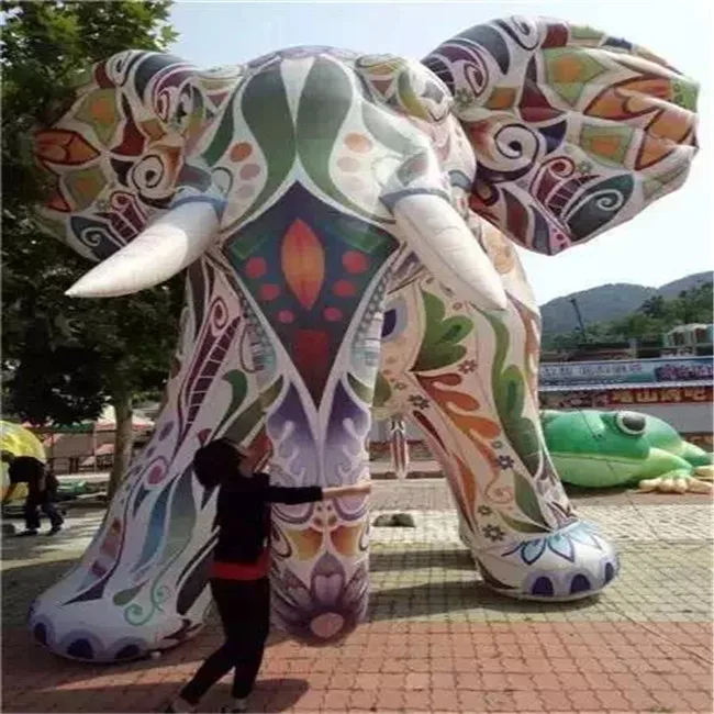 Grand éléphant gonflable, animal gonflable géant dessin animé pour l'affichage