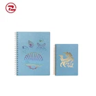 Custom Wholesale Notebook A4 B5 glitter paper hardcover with hot stamping spiral diary notebook journal