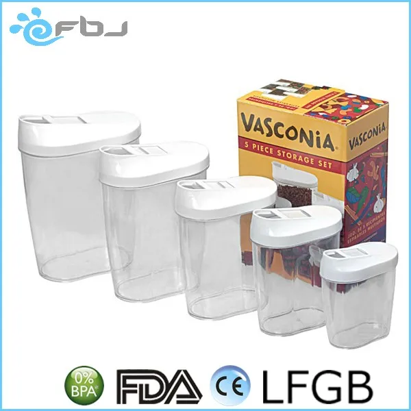 5pcs kitchen clear plastic food storage canister set buy 5pcs kitchen clear plastic food storage canister set buy
