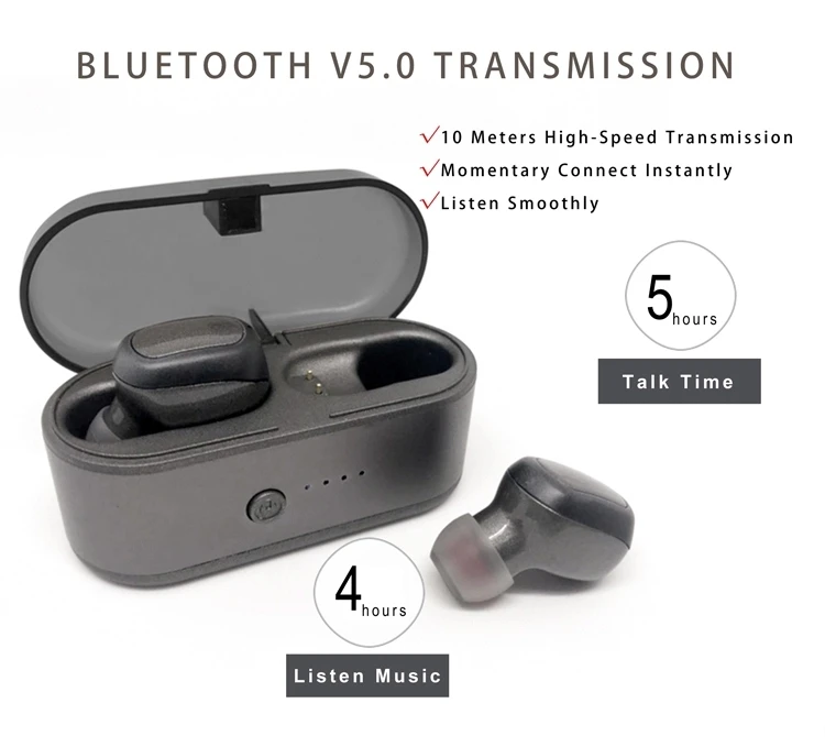 Blue tooth V5.0 Touch micro Small TWS Earbuds Case In Wireless Headphone - ANKUX.COM