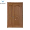 Tropical hardwood semi solid wooden plywood original wood veneer one and half entrance doors African apartment door prices