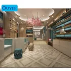 Modern Beauty Shop Fixtures Design Beauty Salon Display Showcase Beauty Supply Store Shelf Display Nail Salon Furniture