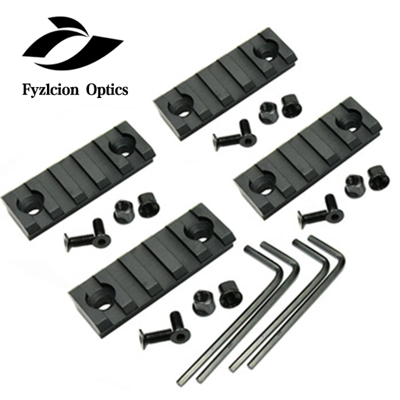 4Pack, 5 slot Keymod rail part Picatinny rail for key Mod wrist mount track light weight made of aluminum black anodized matte 3
4Pack, 5 slot Keymod rail part Picatinny rail for key Mod wrist mount track light weight made of aluminum black anodized matte 3