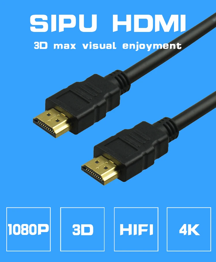 SIPU high speed 3d 4k gold plated rohs hdmi cable for tv computer - ANKUX.COM