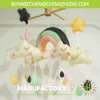 high quality beautiful custom rainbow baby mobile with wood hanger toy