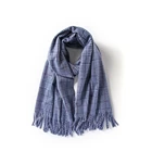Wholesale pashmina warm soft unisex winter grid scarf
